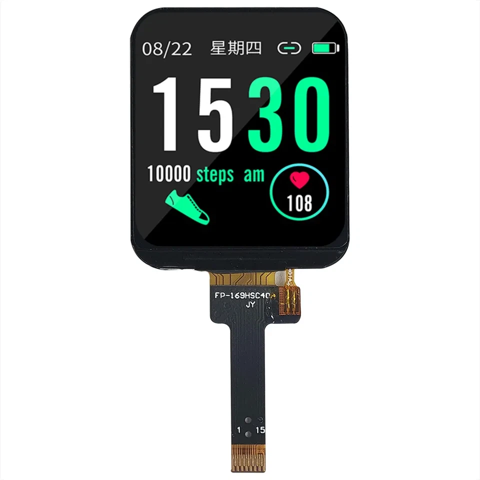 1.69 นิ้ว 240X280 สมาร์ทวอทช์จอแสดงผล Lcd Tft